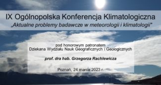 IX Ogólnopolska Konferencja Klimatologiczna